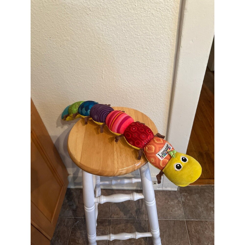 Lamaze Musical Inchworm developmental plush toy.